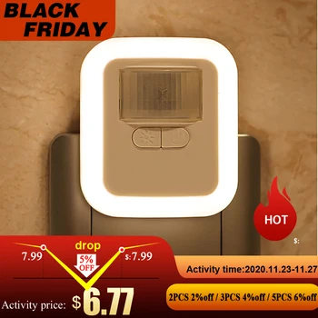 LED Plug-in Motion Sensor Light Wall Night Lamp Light with Brightness 30s/60s/90s/120s Lighting Time Adjustable for Living Room
LED Plug-in Motion Sensor Light Wall Night Lamp Light with Brightness 30s/60s/90s/120s Lighting Time Adjustable for Living Room