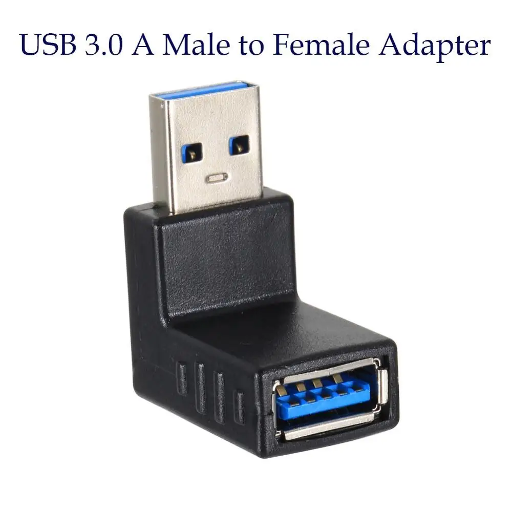 USB 3.0 A Male to Female Adapter Extension 90 Degree Right Angle Adapter Plug with Female End Points Upward XJ66
USB 3.0 A Male to Female Adapter Extension 90 Degree Right Angle Adapter Plug with Female End Points Upward XJ66