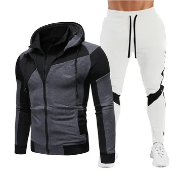 New Men's Autumn Winter Sets Zipper Hoodie + Pants Two Pieces Casual Male Sportswear Gym Brand Clothing Sweat Suit 2020 
New Men's Autumn Winter Sets Zipper Hoodie + Pants Two Pieces Casual Male Sportswear Gym Brand Clothing Sweat Suit 2020