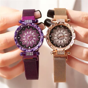 Hot style set auger fortunes quartz watch stars female mesh belt watch female magnet for milan
Hot style set auger fortunes quartz watch stars female mesh belt watch female magnet for milan