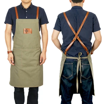 2020 BBQ Cotton Canvas Apron for Women Men Kitchen Bib Leather Straps Chef Pockets barber cook Restaurant Waitress Logo New
2020 BBQ Cotton Canvas Apron for Women Men Kitchen Bib Leather Straps Chef Pockets barber cook Restaurant Waitress Logo New