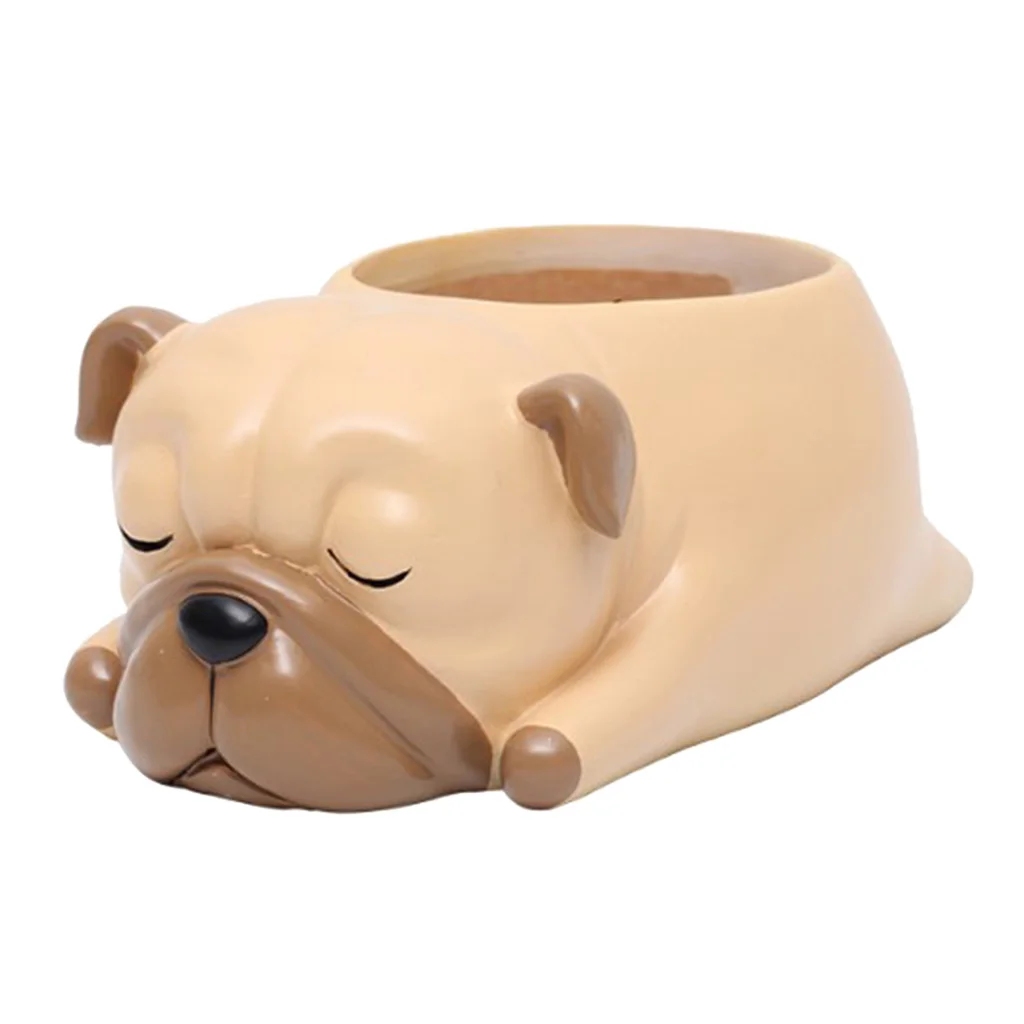 Cute Dog Animal Resin Succulent Planters Small Cactus Pot Cute Gifts for Home Office Cute Dog Animal Resin Succulent Planters Small Cactus Pot Cute Gifts for Home Office
