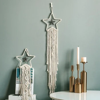Hand-Woven Tapestry Without Lamp String Boho Style Diy Handmade Craft Star Tapestry Home Decoration Pendant
Hand-Woven Tapestry Without Lamp String Boho Style Diy Handmade Craft Star Tapestry Home Decoration Pendant