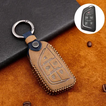 Leather Car Key Case Remote Keyless Fob Cover for Cadillac CT5 2019 2020 5 Buttons Smart Key Car Styling Holder Bag Key Chain
Leather Car Key Case Remote Keyless Fob Cover for Cadillac CT5 2019 2020 5 Buttons Smart Key Car Styling Holder Bag Key Chain