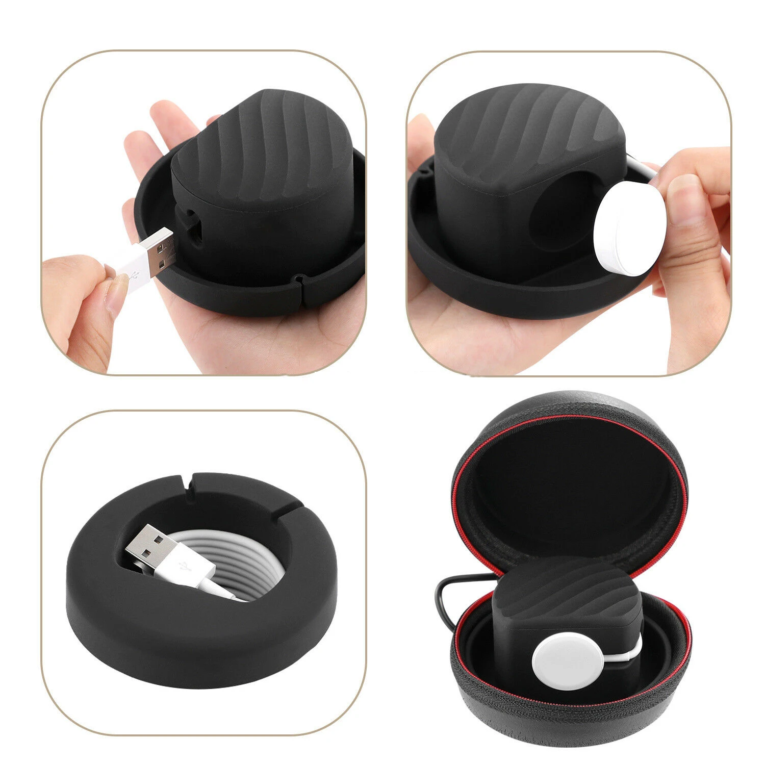 For Watch Travel Case Storage Box for Apple Watch Charging Dock Station with Non-slip Silicone Rubber Holder Winding Storage Box
For Watch Travel Case Storage Box for Apple Watch Charging Dock Station with Non-slip Silicone Rubber Holder Winding Storage Box