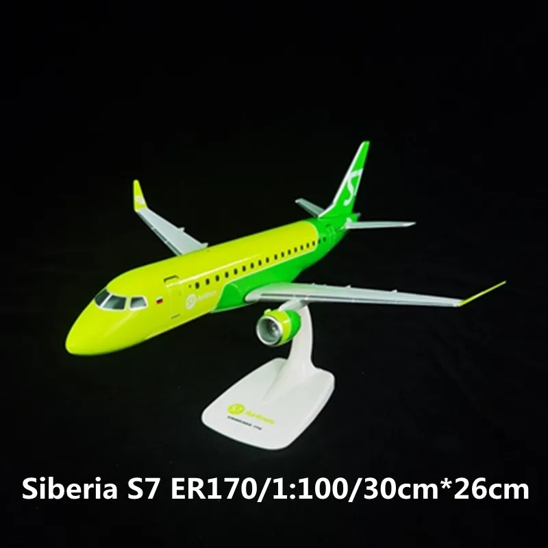 Новинка 30 см 1:100 пластмассовый самолет русский воздух Сибирь S7 ER170 авиакомпании