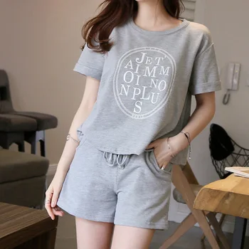 Women Tshirt And Shorts 2pcs Suit Female Summer Loose Slim Casual Clothing Tracksuit Female Two Piece Set
Women Tshirt And Shorts 2pcs Suit Female Summer Loose Slim Casual Clothing Tracksuit Female Two Piece Set