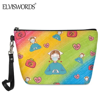 ELVISWORDS Cute Nursing Makeup Bag for Women Fashion PU Leather Cosmetic Case Colorful Small Handbag Travel Organizer neceser
ELVISWORDS Cute Nursing Makeup Bag for Women Fashion PU Leather Cosmetic Case Colorful Small Handbag Travel Organizer neceser