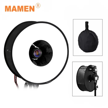 MAMEN 45cm Round Softbox Macro & Portrait Shooting Speedlight Soft Box Foldable Soft Flash Light Shoot Diffuser for Photo Studio
MAMEN 45cm Round Softbox Macro & Portrait Shooting Speedlight Soft Box Foldable Soft Flash Light Shoot Diffuser for Photo Studio
