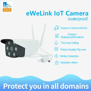 EWeLink IP66 Waterproof Outdoor 1080P Camera Smart WIFI IOT Camera two-way audio intercom night vision IR LED camera 
EWeLink IP66 Waterproof Outdoor 1080P Camera Smart WIFI IOT Camera two-way audio intercom night vision IR LED camera