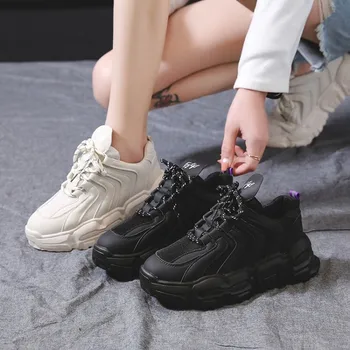 Fashion New Women Chunky Sneakers Vulcanize Shoes Korean Female Platform Thick Sole Running Shoe Woman E15-46
Fashion New Women Chunky Sneakers Vulcanize Shoes Korean Female Platform Thick Sole Running Shoe Woman E15-46
