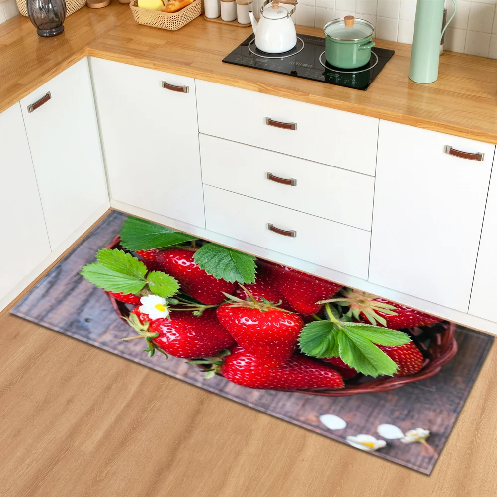 Shop Generic Modern Kitchen Carpet Fruit Pattern Bedroom Floor Living Room Decor Rug Entrance