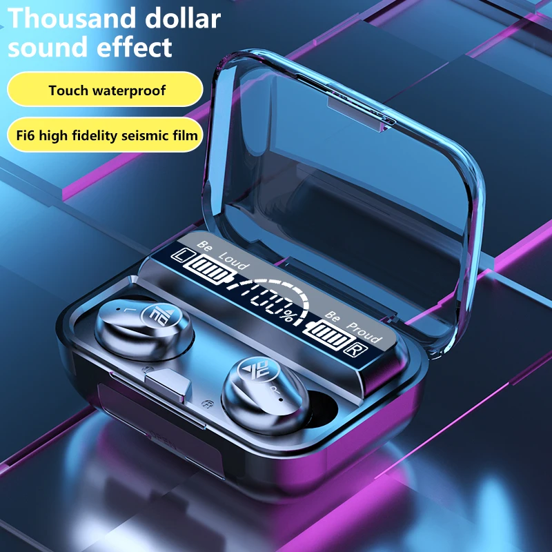TWS M16 Bluetooth 5.1 Earphone Portable LED Display 2000mAh Charging Box Earbud Sports Wireless Earphone with Microphone
TWS M16 Bluetooth 5.1 Earphone Portable LED Display 2000mAh Charging Box Earbud Sports Wireless Earphone with Microphone