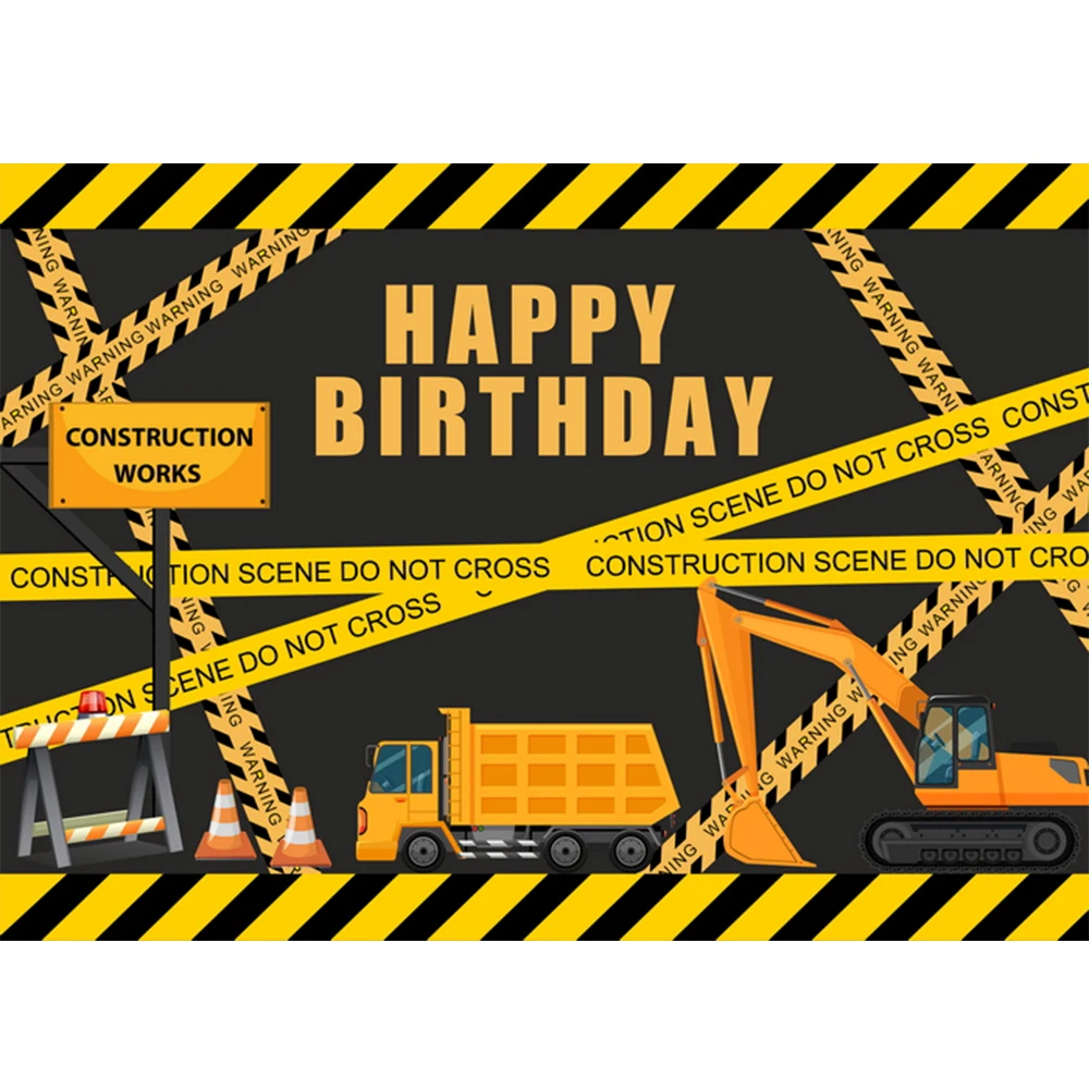 Birthday backdrop photocall construction party yellow caution excavator child digger photography background studio props
Birthday backdrop photocall construction party yellow caution excavator child digger photography background studio props