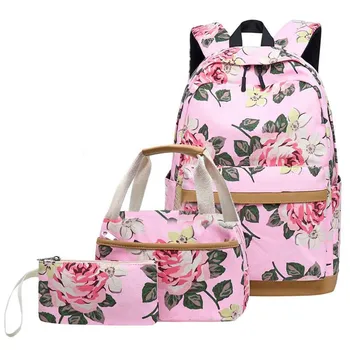 Women's New Printed Three-Piece Backpack Backpack Female USB Computer 2020 New Student Canvas School Bag Bag рюкзак
Women's New Printed Three-Piece Backpack Backpack Female USB Computer 2020 New Student Canvas School Bag Bag рюкзак