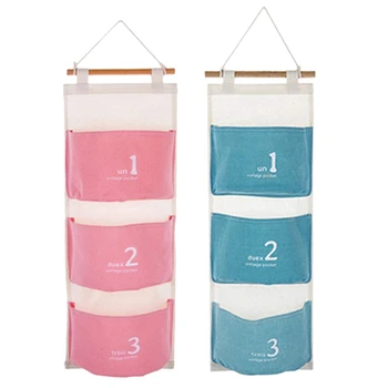 2PCS Cotton Linen Storage Hanging Bag Cloth for Wardrobe Door Behind Debris Organizer 3 Pockets Home Decor Wall Hanger Holders 
2PCS Cotton Linen Storage Hanging Bag Cloth for Wardrobe Door Behind Debris Organizer 3 Pockets Home Decor Wall Hanger Holders