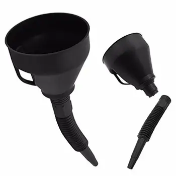 Car Motorcycle Universal Black Plastic Funnel With Flexible Detachable Spout Funnel 2-in-1 Automotive Tool For Water Oil Liquid
Car Motorcycle Universal Black Plastic Funnel With Flexible Detachable Spout Funnel 2-in-1 Automotive Tool For Water Oil Liquid