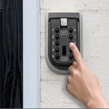 Wall Mounted Outdoor Key Storage Lock Box 10 Digit Push-Button Combination Password Key Safe Box Resettable Code Key Holder
Wall Mounted Outdoor Key Storage Lock Box 10 Digit Push-Button Combination Password Key Safe Box Resettable Code Key Holder