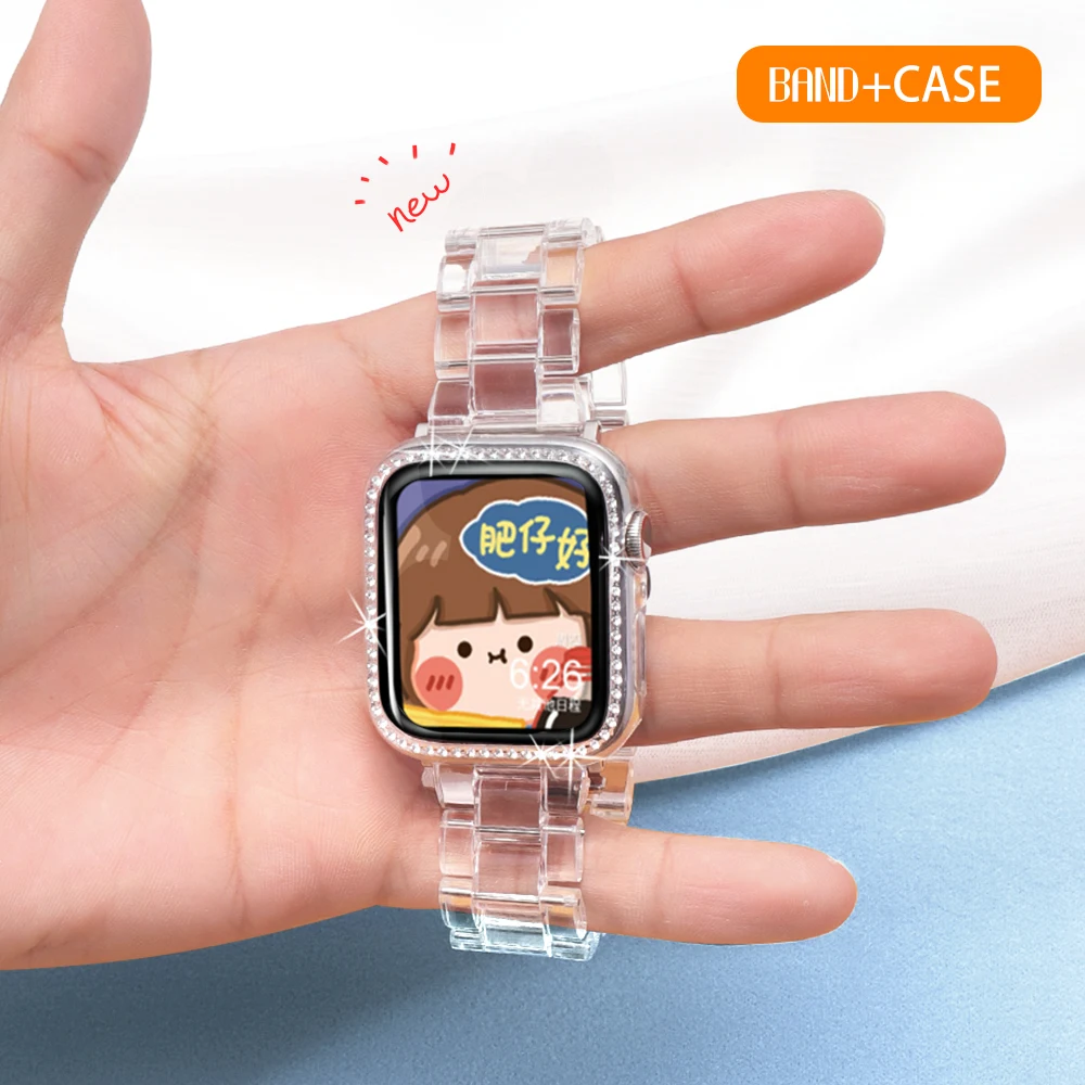 Case + strap for apple watch series 5 4 3 2 1 band 42mm 38mm 44mm 40mm correa transparent steel for iwatch watchband Bracelet
Case + strap for apple watch series 5 4 3 2 1 band 42mm 38mm 44mm 40mm correa transparent steel for iwatch watchband Bracelet
