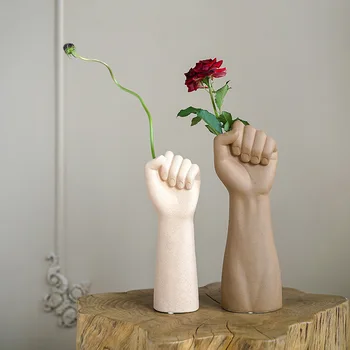 Clenched Fist Hand Statue Ceramic Vases Hydroponics Plant Flower Home Decor For Artificial Flower Vase Wedding Table Decoration
Clenched Fist Hand Statue Ceramic Vases Hydroponics Plant Flower Home Decor For Artificial Flower Vase Wedding Table Decoration