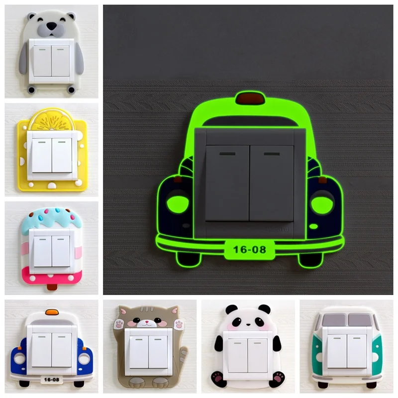 Animals Cartoon Switch Sticker Luminous Noctilucent Switch and Socket Soft Silicone Protect Cover Wall On-Off Decor Stickers
Animals Cartoon Switch Sticker Luminous Noctilucent Switch and Socket Soft Silicone Protect Cover Wall On-Off Decor Stickers