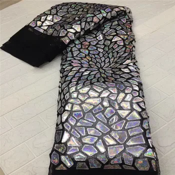 Embroidery Silver African Mesh Lace Fabrics big Sequins Lace Fabrics Flower Pattern Sequence Laces Fabric for Nigerian Net Lace
Embroidery Silver African Mesh Lace Fabrics big Sequins Lace Fabrics Flower Pattern Sequence Laces Fabric for Nigerian Net Lace
