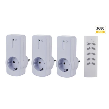 16A 3680W 3pcs sockets EU Smart Socket Remote Control Power Outlet 433.92 wireless Light Switch Plug Smart Home Mains Plug
16A 3680W 3pcs sockets EU Smart Socket Remote Control Power Outlet 433.92 wireless Light Switch Plug Smart Home Mains Plug