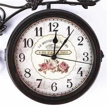 Outdoor Pastoral Style Birds Double-sided Wall Clock Iron Art Wall Clock Creative Branch Mute Clock
Outdoor Pastoral Style Birds Double-sided Wall Clock Iron Art Wall Clock Creative Branch Mute Clock