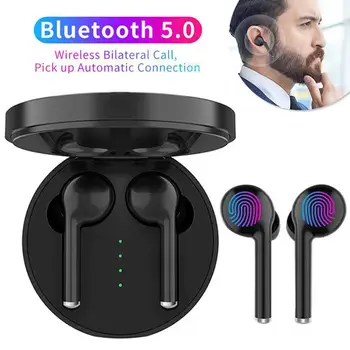 Bluetooth headset 5.0 wireless TWS mini earbuds, 4H sports headphones with microphone charging box, suitable for smartphones
Bluetooth headset 5.0 wireless TWS mini earbuds, 4H sports headphones with microphone charging box, suitable for smartphones