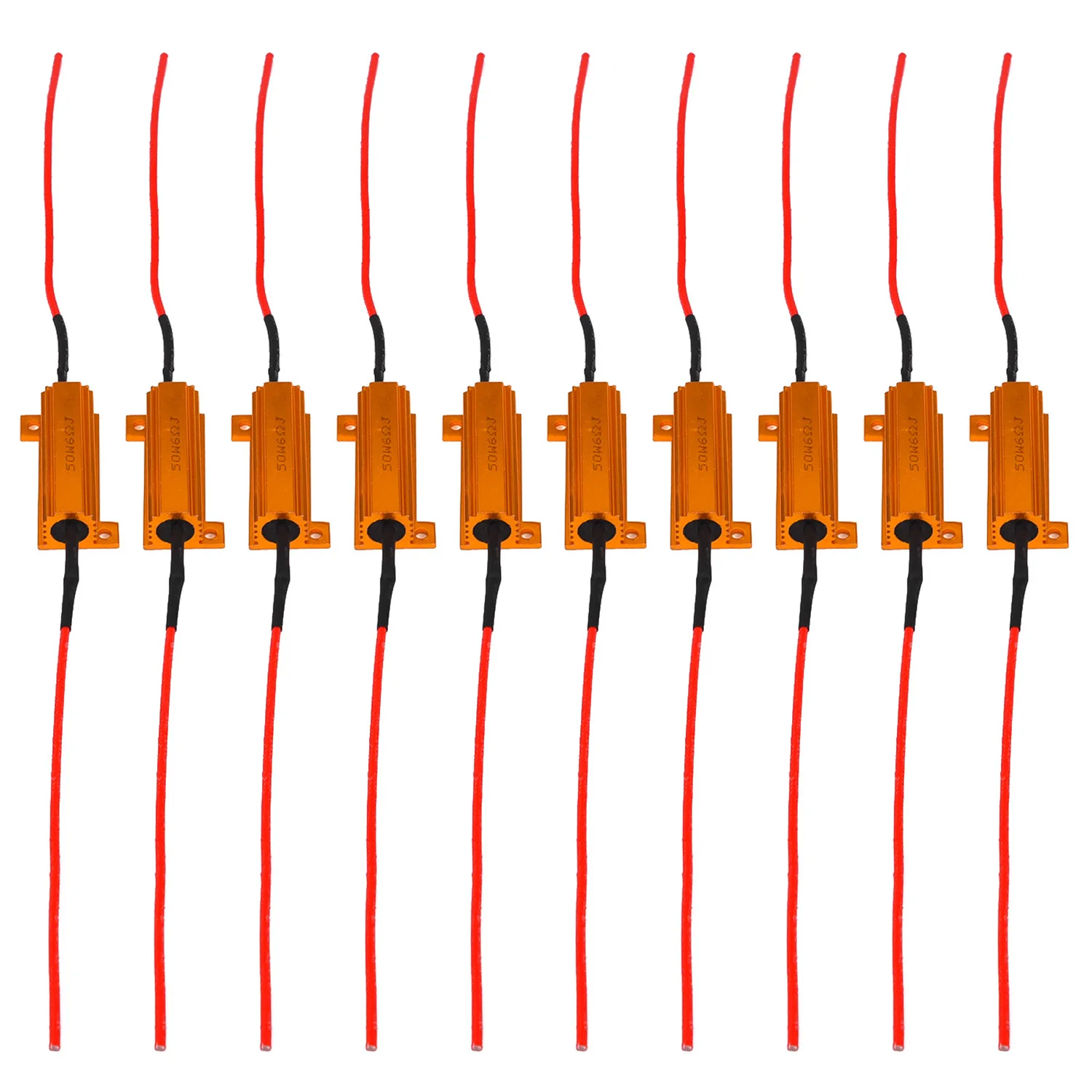 10pcs 50W 6 Ohm LED Lamp Decoder Brake Light Fault Canceller Resistor Decoder LED Lights Decoder Accessories
10pcs 50W 6 Ohm LED Lamp Decoder Brake Light Fault Canceller Resistor Decoder LED Lights Decoder Accessories