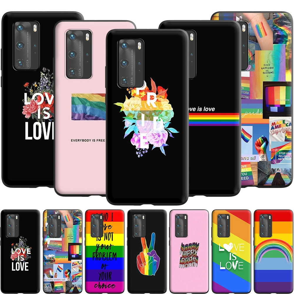 Радужный чехол для геев лесбиянок ЛГБТ Huawei P10 Lite P20 P30 P Smart 2021 Z P40 Pro | Мобильные