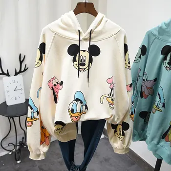 2020 Spring New Women's Cartoon Mickey Hoodie Print Water Wash Cap Cotton Shirt Plus Size Student Girls Long Sleeve Sweatshirt
2020 Spring New Women's Cartoon Mickey Hoodie Print Water Wash Cap Cotton Shirt Plus Size Student Girls Long Sleeve Sweatshirt