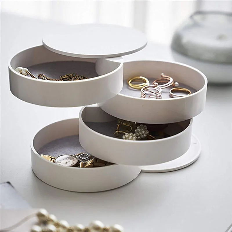 4 Layers Holder Jewelry Organizer 360 Degrees Rotary Jewelry Storage Box Earrings Rubber Band Bracelet Small Items Organizer DA
4 Layers Holder Jewelry Organizer 360 Degrees Rotary Jewelry Storage Box Earrings Rubber Band Bracelet Small Items Organizer DA