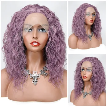 Ash Purple Wig Curly Synthetic Lace Front Wigs for Black Women Cosplay Wigs Fashion Party for Heat Friendly Fiber
Ash Purple Wig Curly Synthetic Lace Front Wigs for Black Women Cosplay Wigs Fashion Party for Heat Friendly Fiber