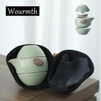 The Ru Kiln Quick Cup 1 Teapot 2 Teacup Set Porcelain Portable Chinese Kungfu Tea set and Travel Bag Nice Ceramic Teaware Set
The Ru Kiln Quick Cup 1 Teapot 2 Teacup Set Porcelain Portable Chinese Kungfu Tea set and Travel Bag Nice Ceramic Teaware Set