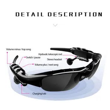 Bluetooth Sunglasses Outdoor Smart Glasses Bluetooth Sun Glasses Wireless Headset Sport with Microphone for Smart Phones
Bluetooth Sunglasses Outdoor Smart Glasses Bluetooth Sun Glasses Wireless Headset Sport with Microphone for Smart Phones