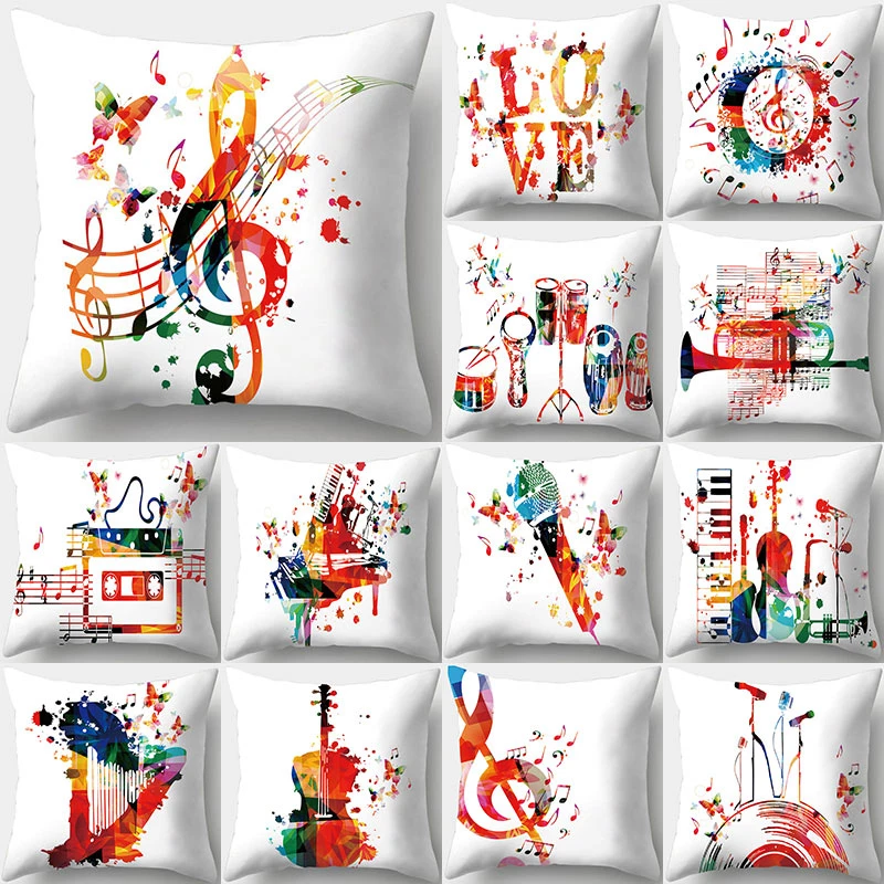 Musical Instrument Pattern Decorative Cushions Pillowcase Polyester Cushion Cover Throw Pillow Sofa Decoration Pillowcover 40948
Musical Instrument Pattern Decorative Cushions Pillowcase Polyester Cushion Cover Throw Pillow Sofa Decoration Pillowcover 40948