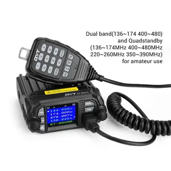 QYT KT-8900D Mobile Transceiver Dual Band Quad Standby VHF/UHF 136-174/400-480MHz Car Mobile Radio With Display
QYT KT-8900D Mobile Transceiver Dual Band Quad Standby VHF/UHF 136-174/400-480MHz Car Mobile Radio With Display