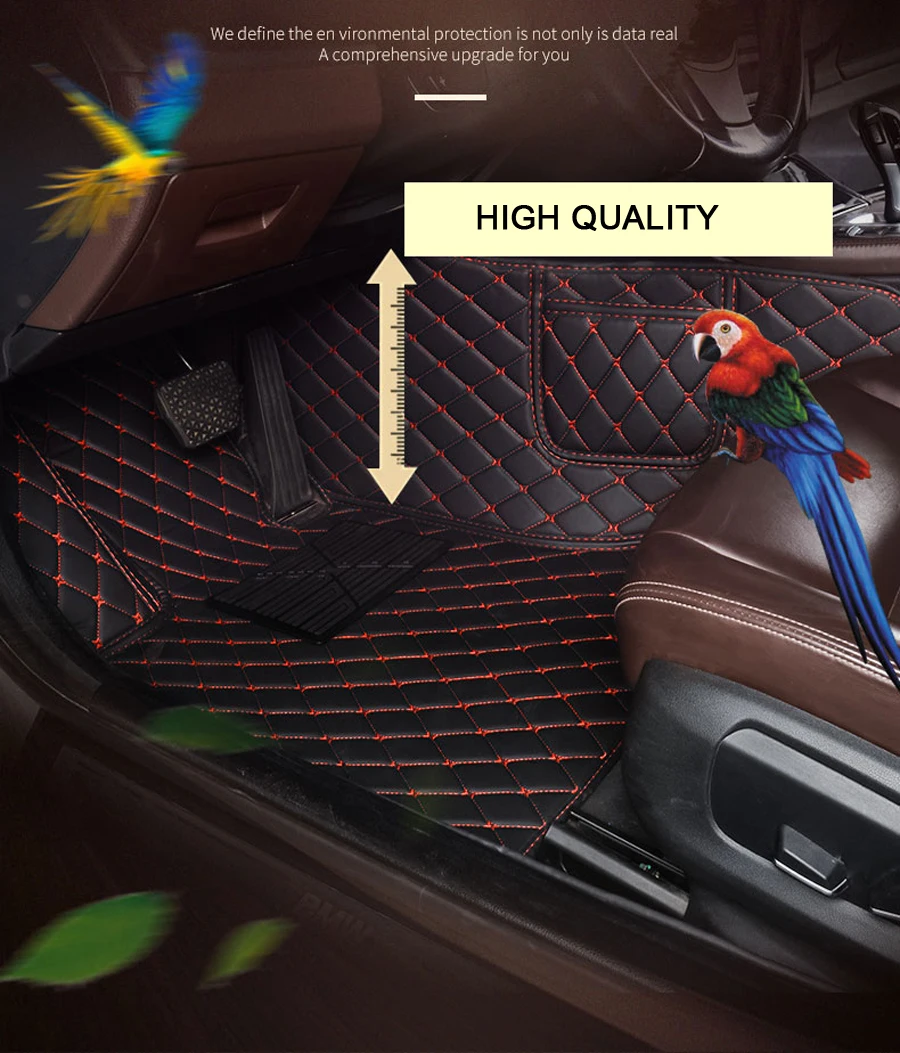 Кожаные автомобильные коврики для Hyundai Sonata 2006 2013 2014 2015 2016 2017 2018|Напольные коврики|