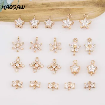 HAOSAW Choose 6Pcs/Lot Hand Made/Flower Star Connections/Snowflake Bow Design/Earrings Connectors/Earring Findings/DIY Making
HAOSAW Choose 6Pcs/Lot Hand Made/Flower Star Connections/Snowflake Bow Design/Earrings Connectors/Earring Findings/DIY Making