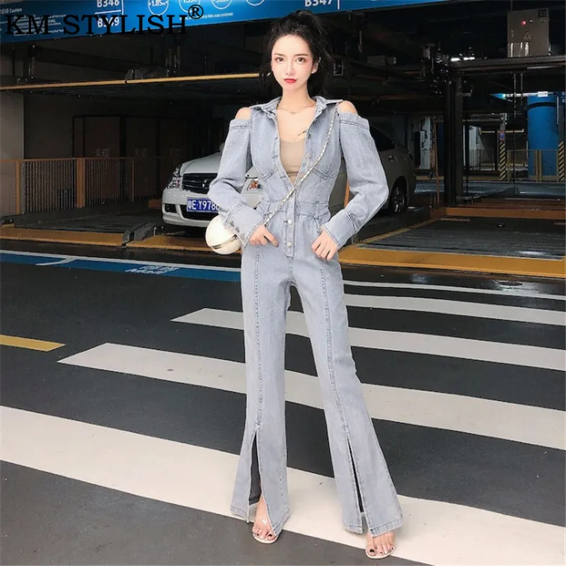 Women's Clothing Jumpsuit High Waist Denim Rompers Boot Cut Overalls 2019 Autumn New Fashion Long Sleeve Thin Siamese Pants
Women's Clothing Jumpsuit High Waist Denim Rompers Boot Cut Overalls 2019 Autumn New Fashion Long Sleeve Thin Siamese Pants