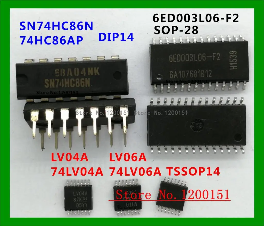 6ED003L06 6ED003L06-F2 SOP28 SN74HC86N 74HC86AP DIP-14 74LV04A LV04A 74LV06A LV06A TSSOP14 | Электронные компоненты и