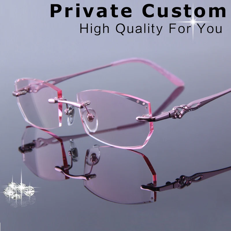 Luxury Rimless Frames Cutting Reading Glasses Women Myopia Optical Eyewear Prescription Glasses for Presbyopia Multi-focus gafas
Luxury Rimless Frames Cutting Reading Glasses Women Myopia Optical Eyewear Prescription Glasses for Presbyopia Multi-focus gafas