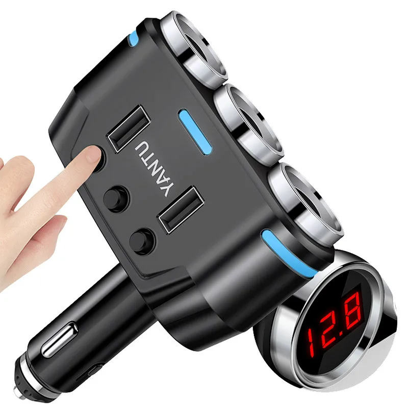12V-24V Car Cigarette Lighter Socket Splitter Plug LED Car USB Charger Adapter 3.1A 100W Voltage Detection For Phone MP3 DVR Pad
12V-24V Car Cigarette Lighter Socket Splitter Plug LED Car USB Charger Adapter 3.1A 100W Voltage Detection For Phone MP3 DVR Pad