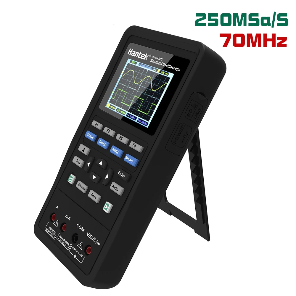 Digital Oscilloscope+Waveform Generator+Multimeter Portable USB 2 Channels 40mhz 70mhz LCD Display 3in1 Test Meter Tools
Digital Oscilloscope+Waveform Generator+Multimeter Portable USB 2 Channels 40mhz 70mhz LCD Display 3in1 Test Meter Tools