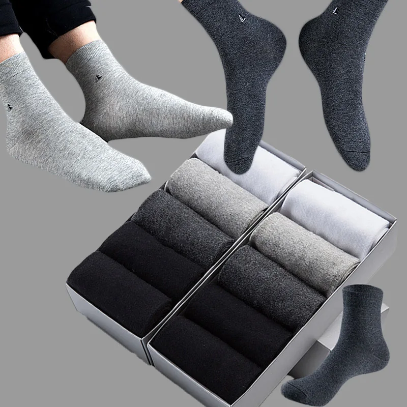 High quality men's cotton socks new 5 pairs / batch black business breathable deodorant warm autumn and winter suitable for men
High quality men's cotton socks new 5 pairs / batch black business breathable deodorant warm autumn and winter suitable for men