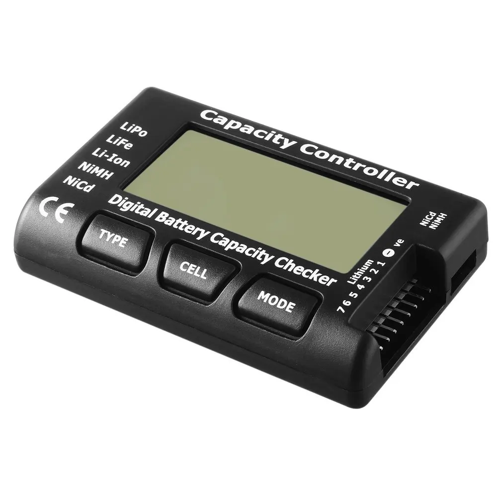 Universal RC Cellmeter-7 Digital Cell Battery Capacity Checker for Lipo Life Li-ion Nicd Nimh Battery Voltage Tester Checking
Universal RC Cellmeter-7 Digital Cell Battery Capacity Checker for Lipo Life Li-ion Nicd Nimh Battery Voltage Tester Checking