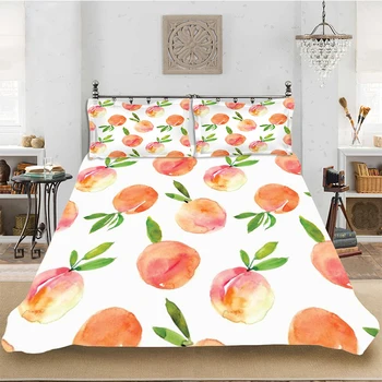 Cute Fruit Peach Fashion King-Full Size Soft Bedding set Bedclothes Include Duvet Cover Pillowcase Print Home Textile Bed Linens
Cute Fruit Peach Fashion King-Full Size Soft Bedding set Bedclothes Include Duvet Cover Pillowcase Print Home Textile Bed Linens