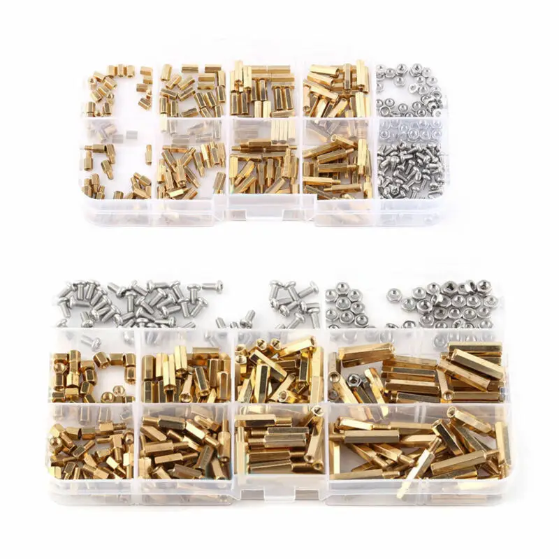300pc M2/M3 Brass Hex Column Standoff Spacer Screw Nut Assortment Kit w/ Box New
300pc M2/M3 Brass Hex Column Standoff Spacer Screw Nut Assortment Kit w/ Box New