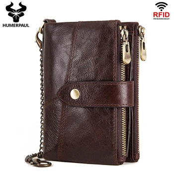 HUMERPAUL Rfid 100% Genuine Leather Men Wallet Coin Purse PORTFOLIO Male Portomonee Money Bag Quality Designer Small Card Holder
HUMERPAUL Rfid 100% Genuine Leather Men Wallet Coin Purse PORTFOLIO Male Portomonee Money Bag Quality Designer Small Card Holder